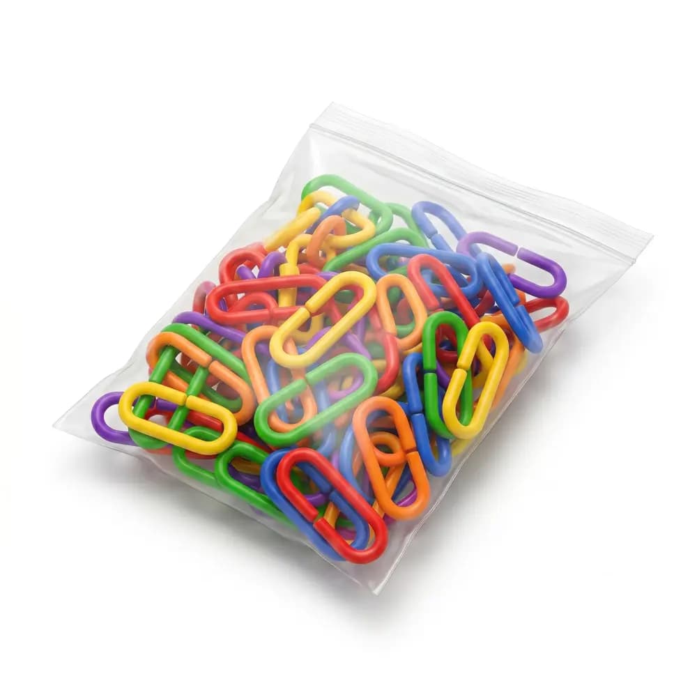 100 plastic rings for birds
