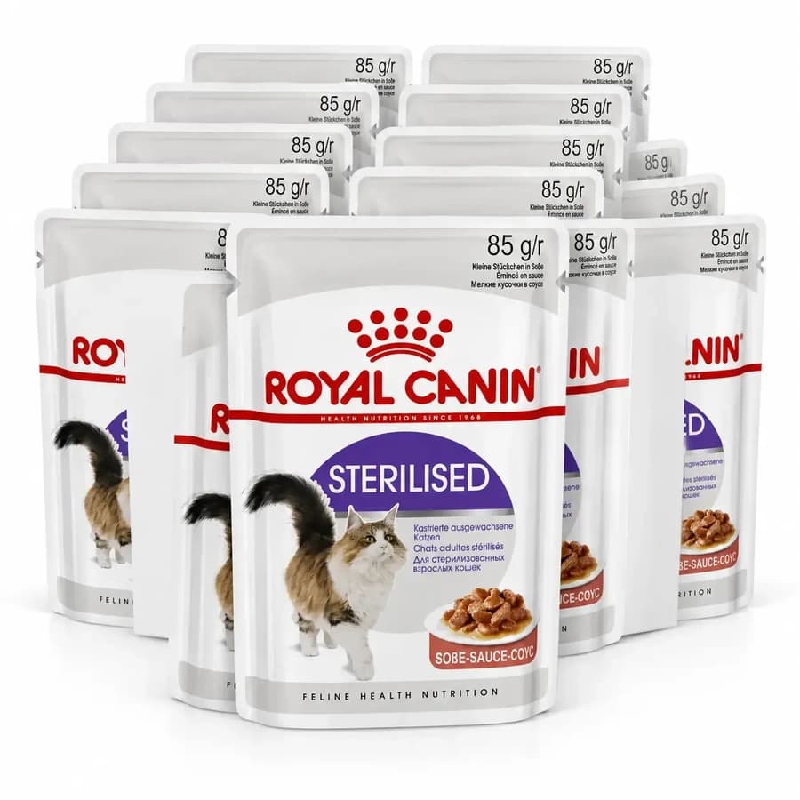 Royal Canin Sterilised Wet Food in Gravy for Neutered Cats 12x85g